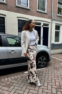 Viso Cow Print Rok - Bruin