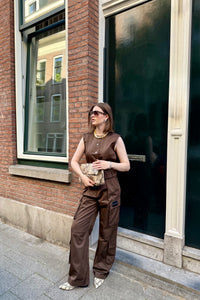 Rabi Cargo Pocket Tall Pants - Donker Bruin