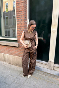 Rabi Cargo Pocket Tall Pants - Donker Bruin