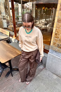New Studio Tie Sweater - Beige