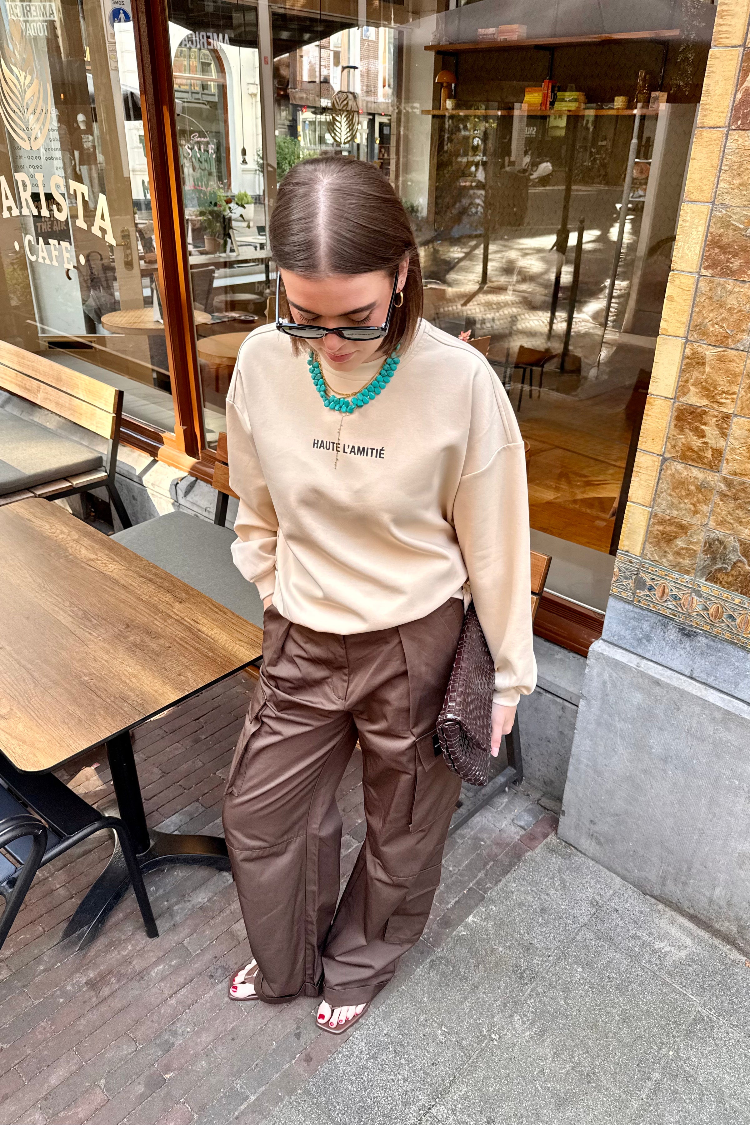New Studio Tie Sweater - Beige