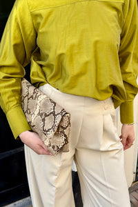 Arlene Scaly Structure Tas - Ivory