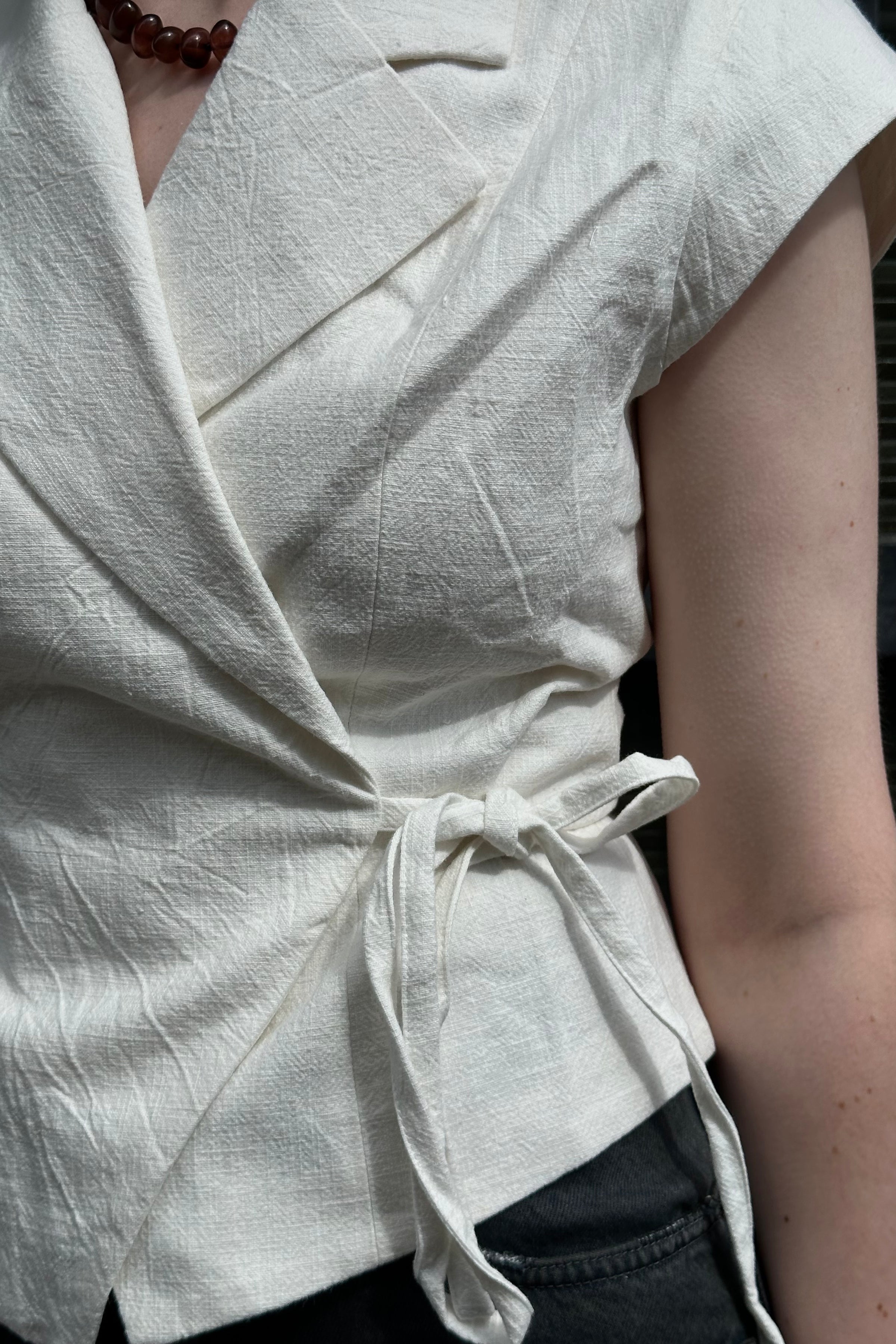 Salima Gilet - Wit
