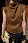BobbieCC Pleat Top - Camel