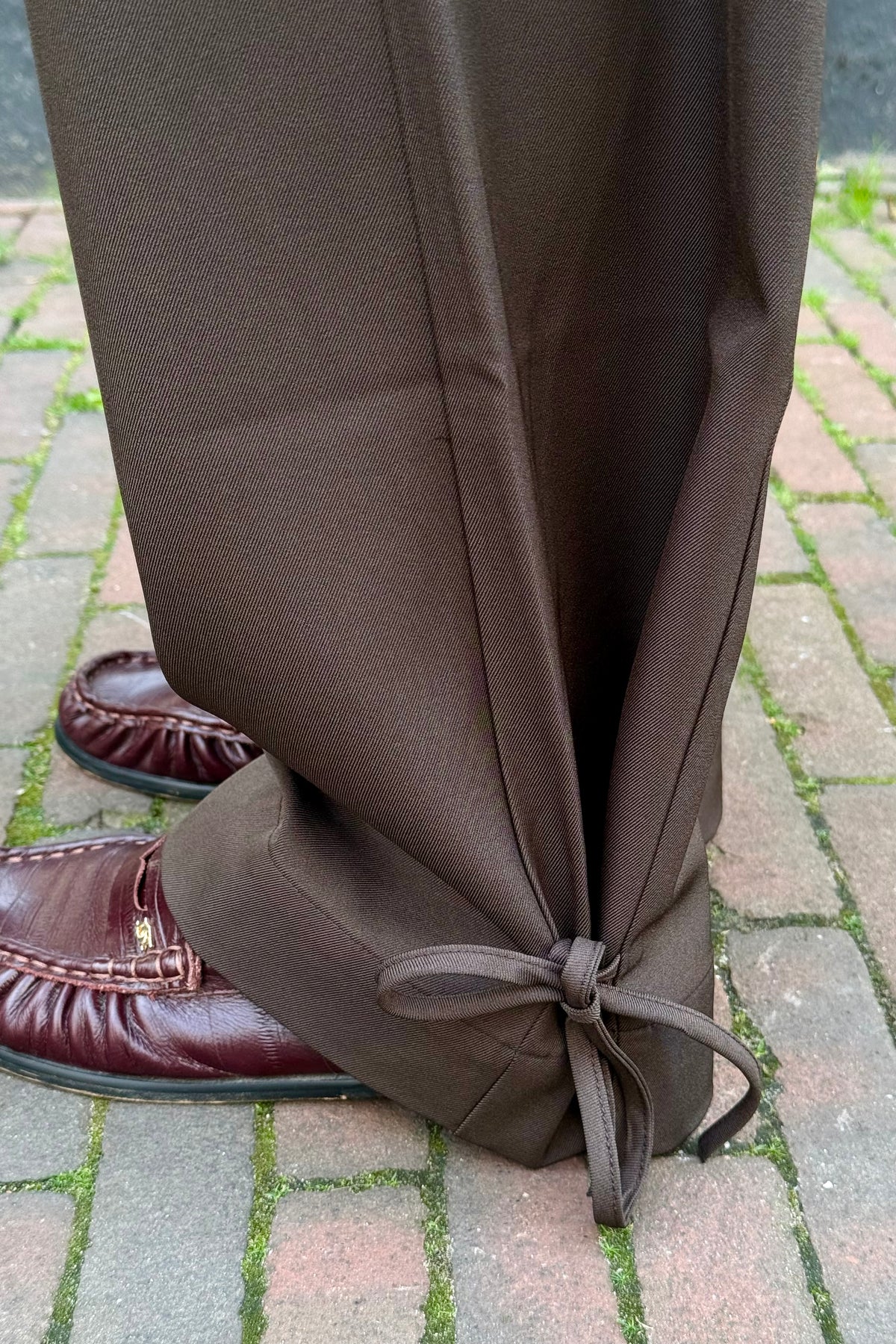Isotta Structure Tie Pantalon - Bruin