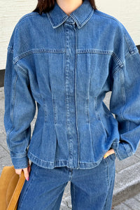 Shace Denim Jas - Donkerblauw