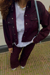 Leo CC Wijde Jeans - Bordeaux