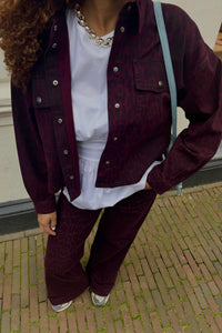 Leo CC Wijde Jeans - Bordeaux