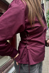 PoppyCC Eyelet Tie Bouse - Wijnrood