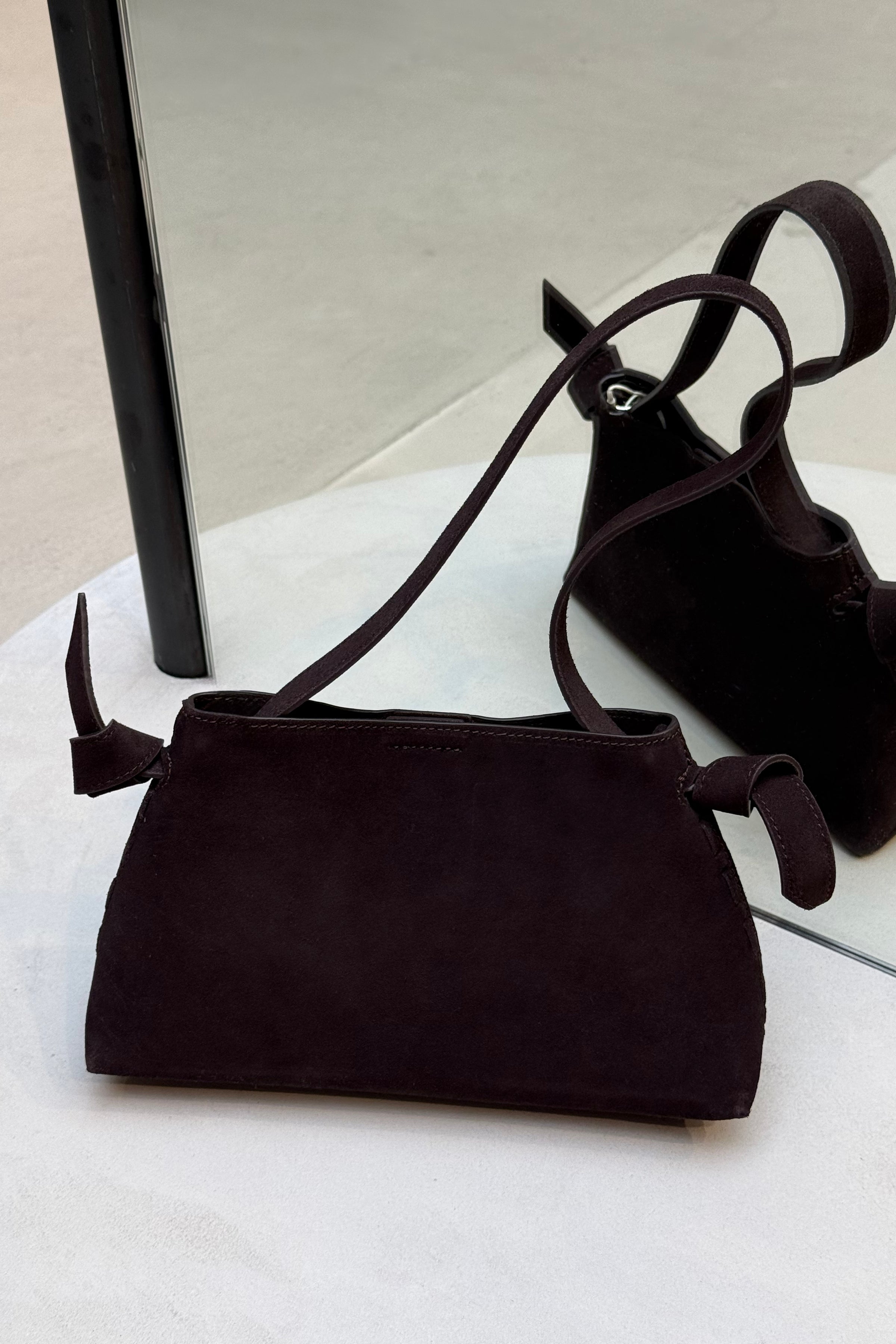 SLFStella Mini Suede Tas - Donker Bruin