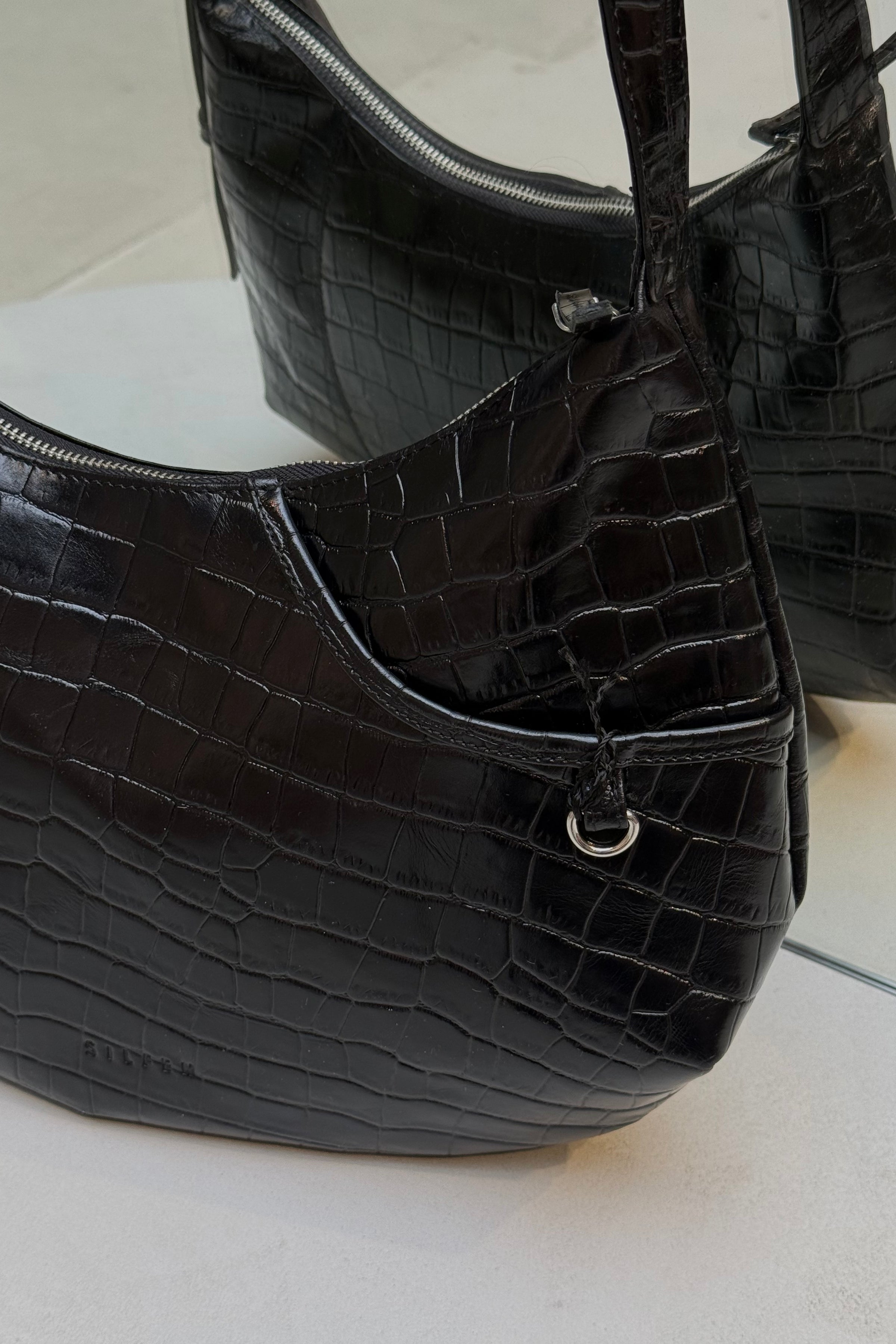 Debbie Tas - Croco Zwart