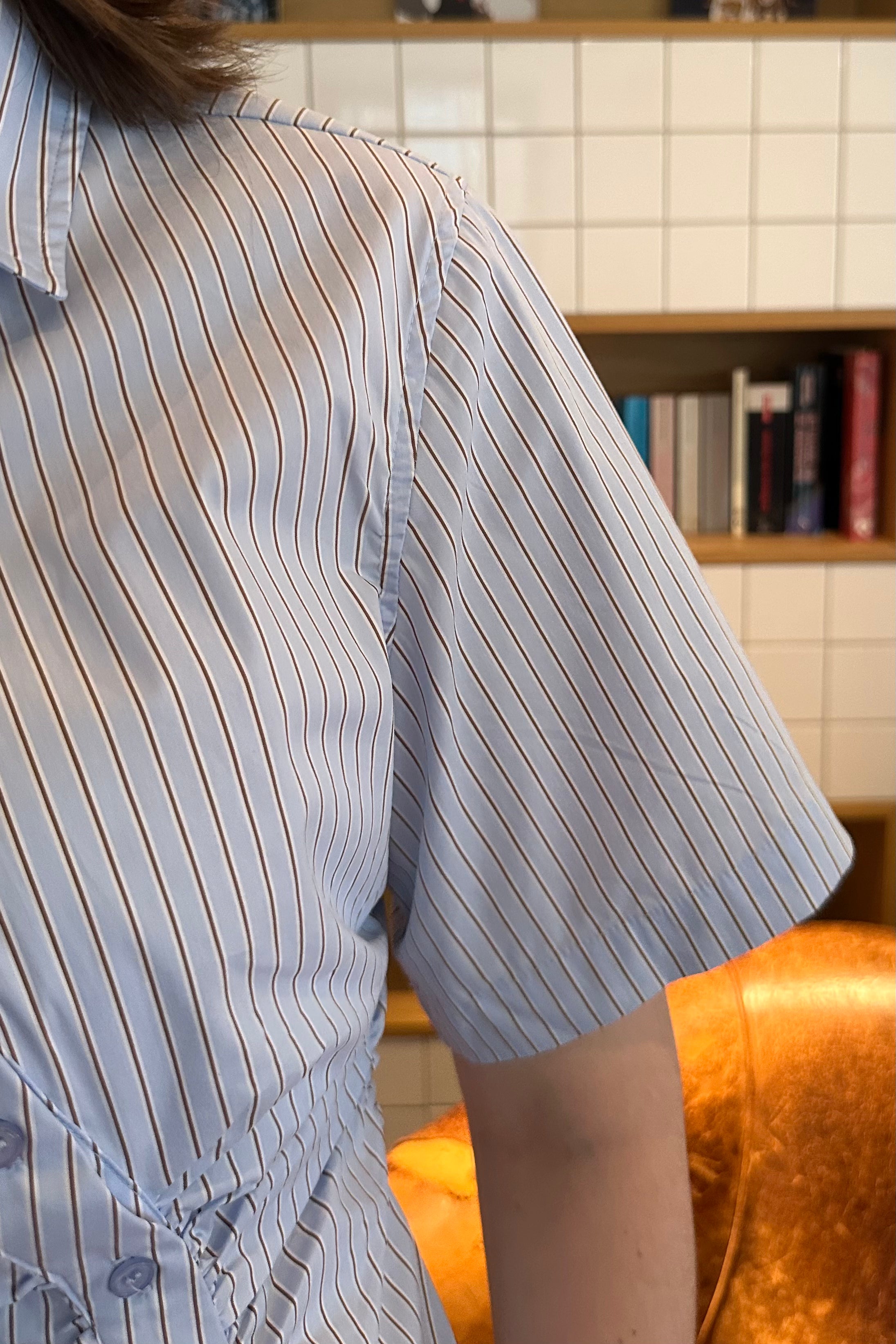 Hazell Gestreepte Blouse - Lichtblauw