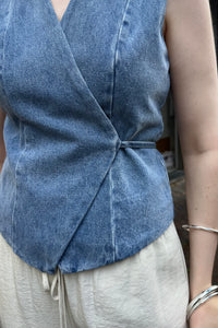 Samara Denim Waistcoat - Blauw