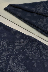 Claire Paisley Sjaal - Donker Blauw