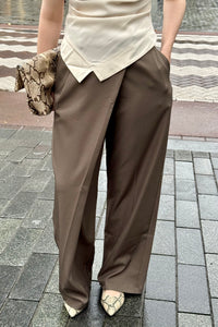 Calina Structure Wrap Pants - Bruin