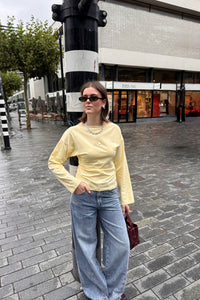 HDYuri Draped Top - Geel