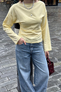 HDYuri Draped Top - Geel