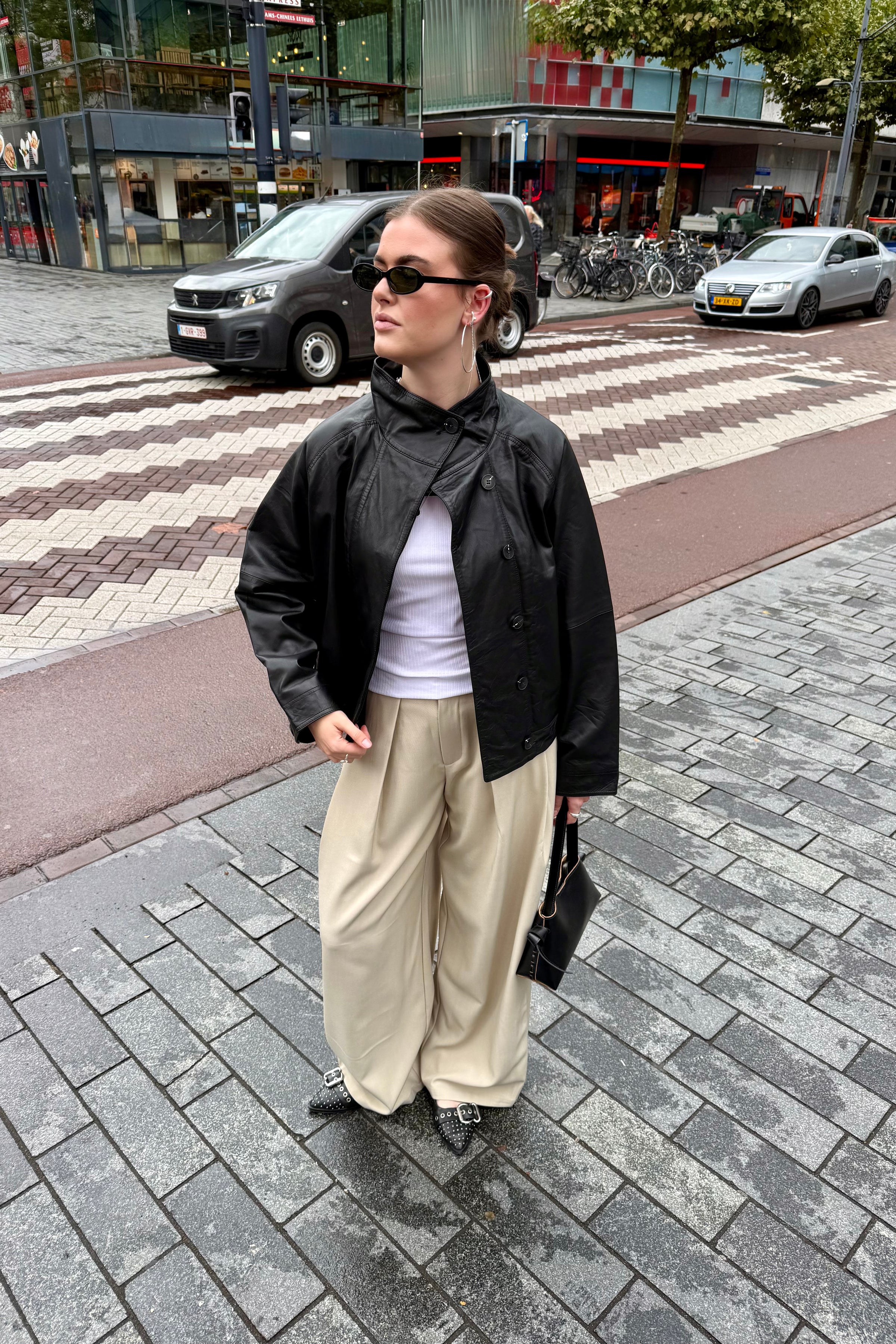SLWZenia Leren Jas - Zwart