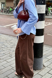 Helisa Gestreepte Blouse - Licht Blauw