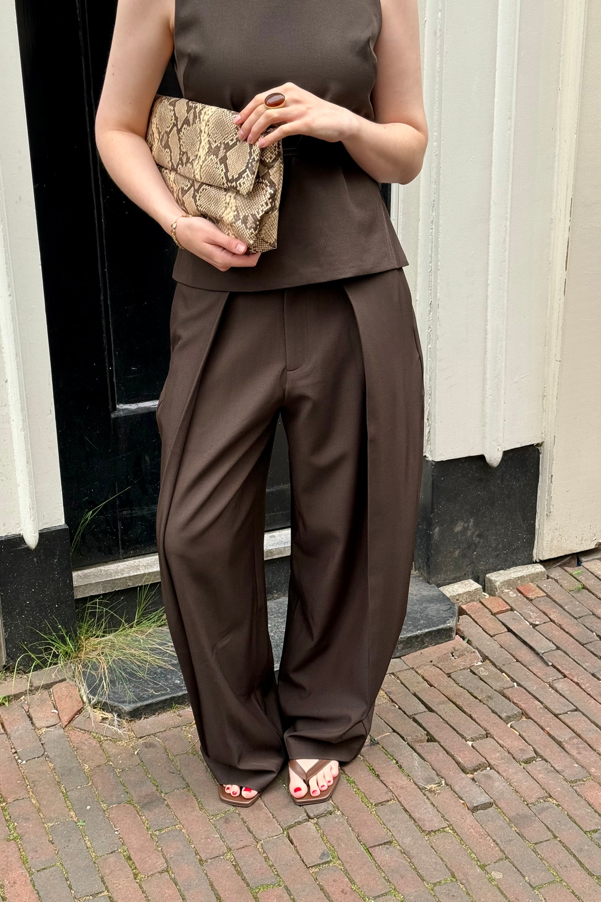 Lucille Structure Pantalon - Bruin