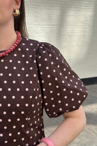 Anela Stippen Blouse - Bruin