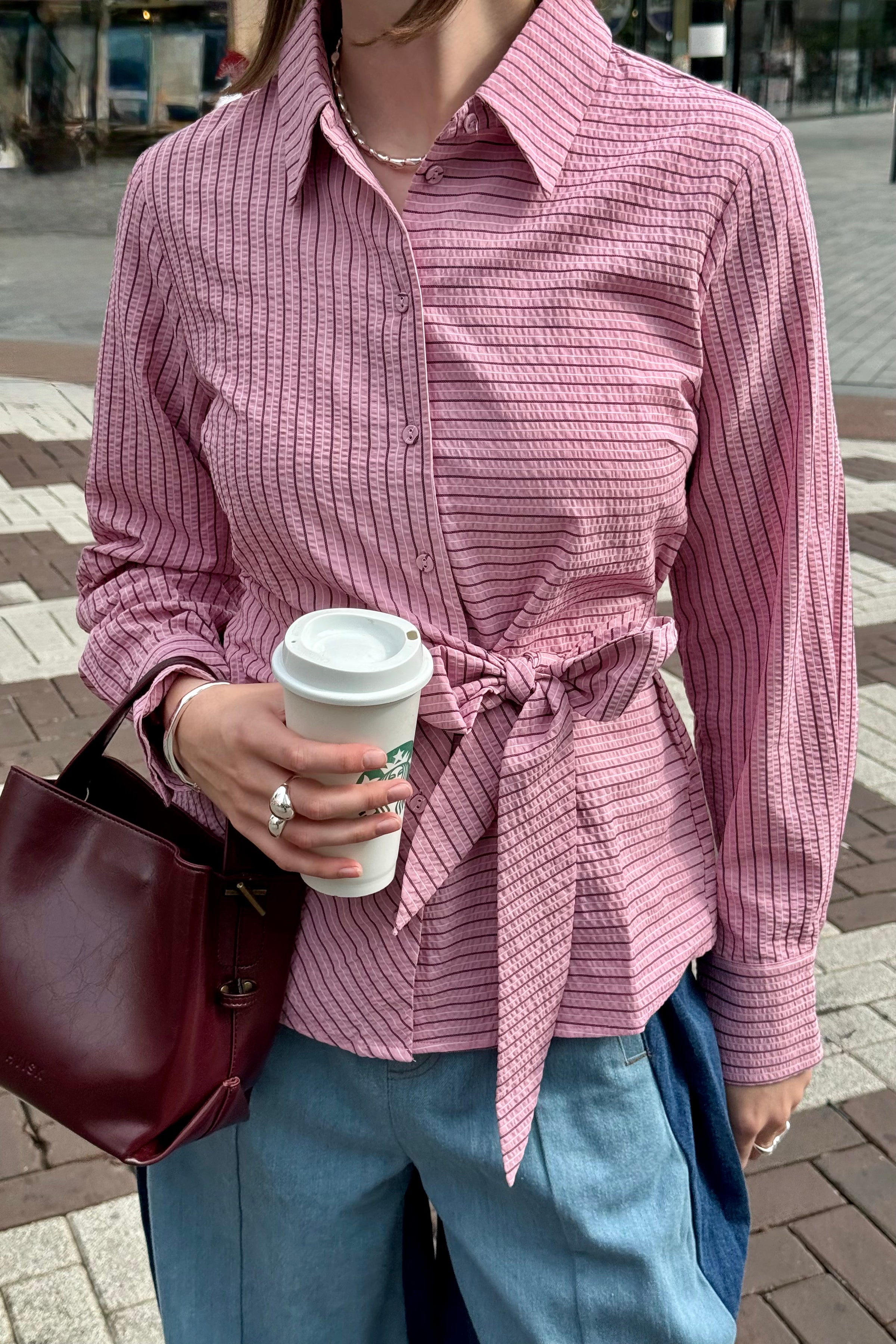 YASRayly Tie Blouse - Roze
