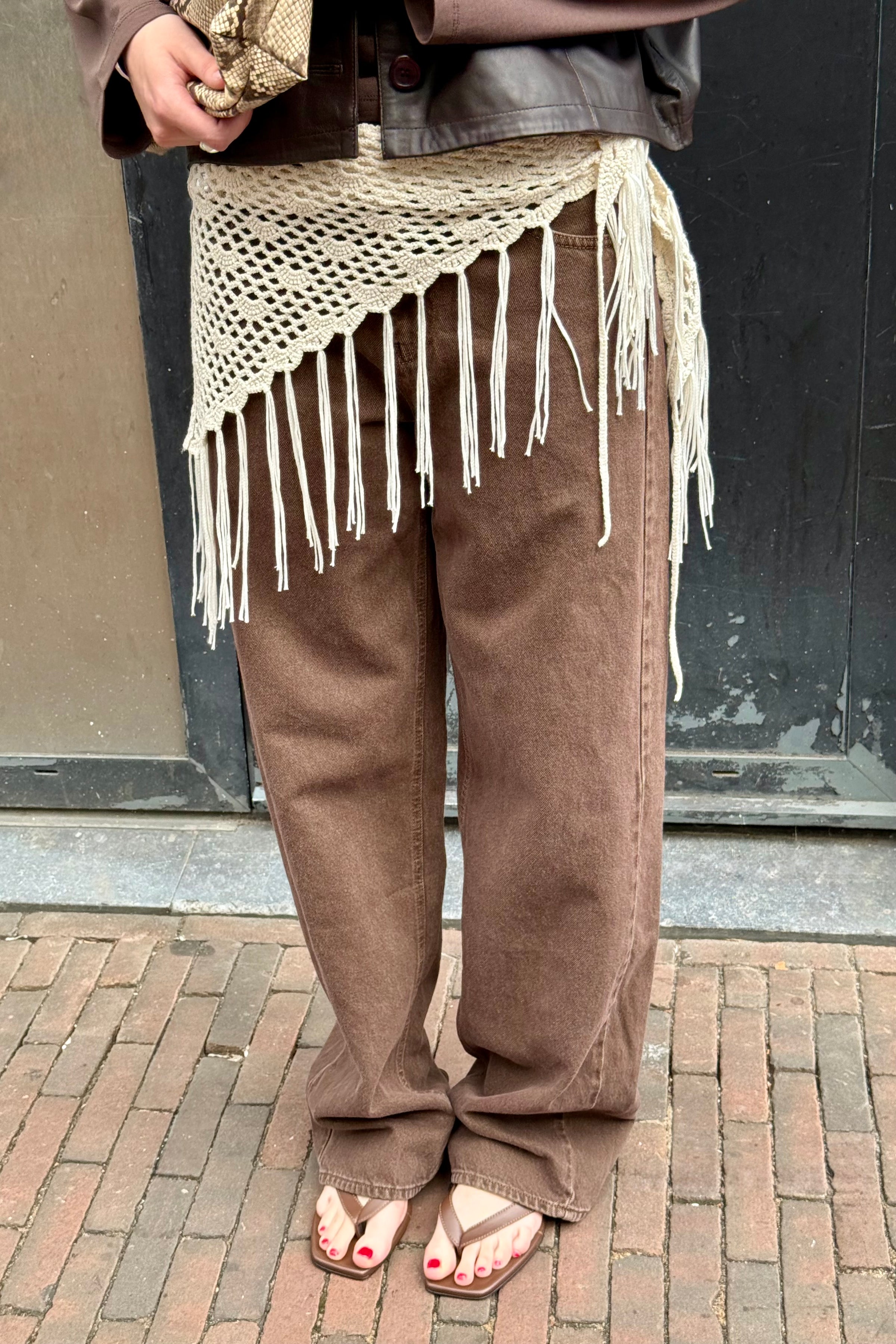 Uni Mid Tall Jeans - Bruin