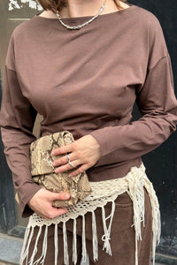 HDYuri Draped Top - Bruin
