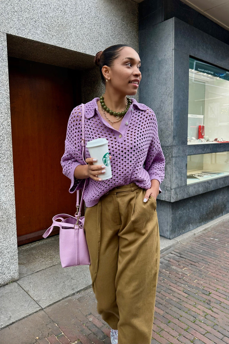 Anaya Polo Top - Lavendel Paars