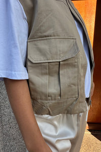 Flo Balloon Twill Gilet - Taupe