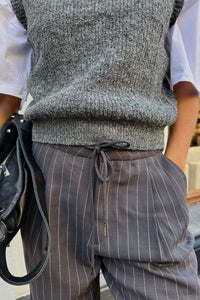 Michelle Pin String Tie Pantalon - Grijs