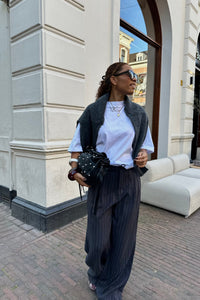 Michelle Pin String Tie Pantalon - Grijs