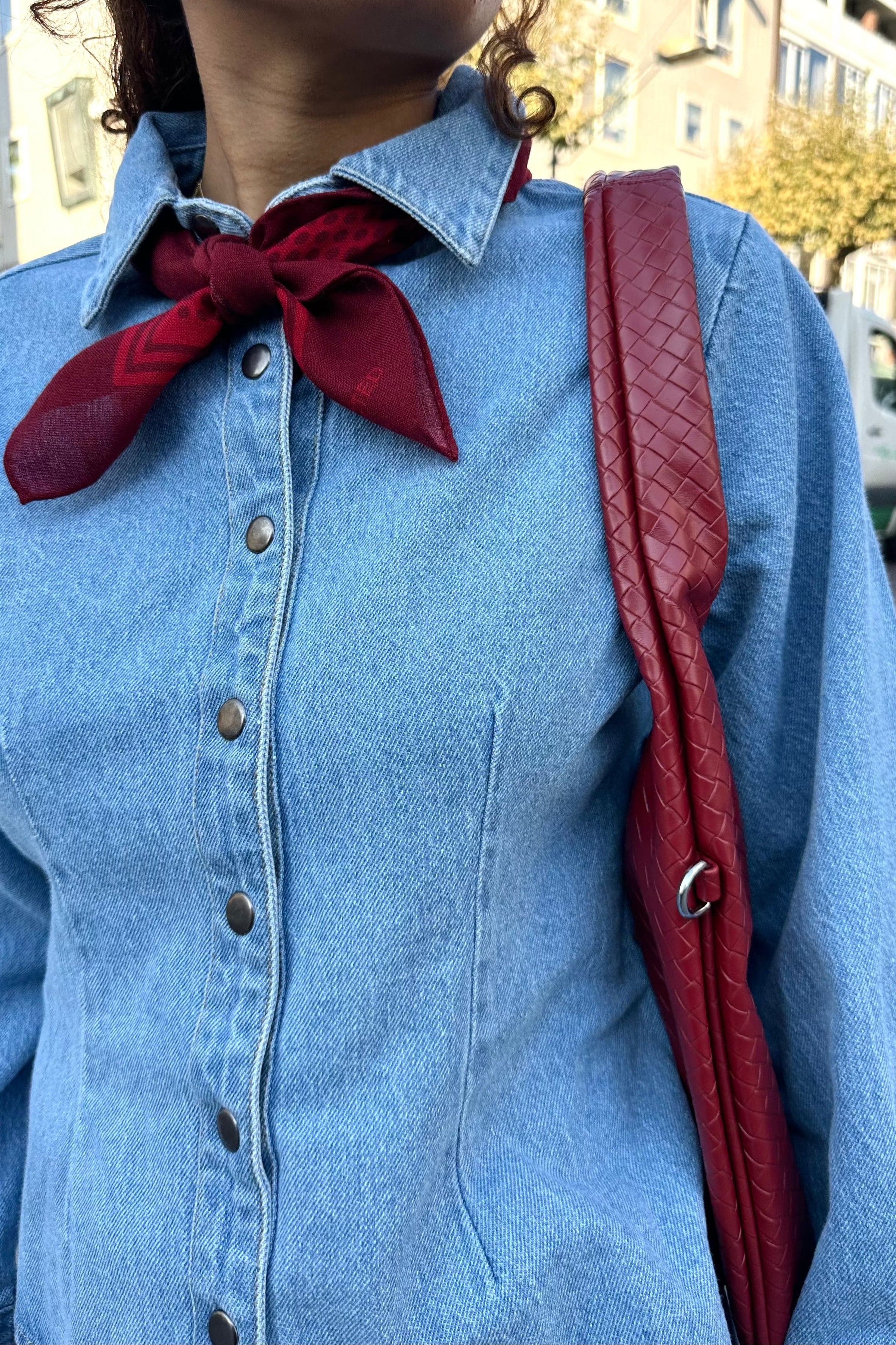 SLFAbbi Wollen Bandana - Rood