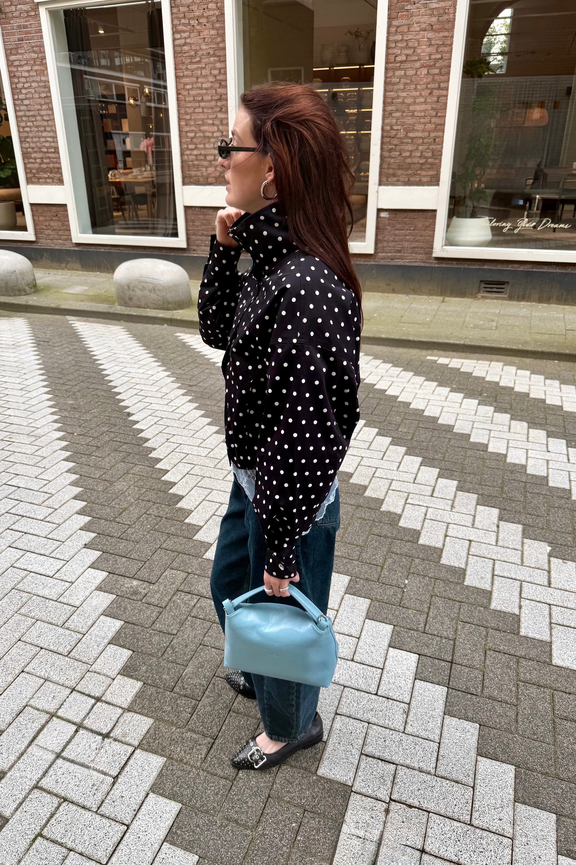 Callisa Dot Jas - Zwart/Wit