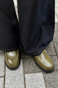 SLWBriar Leren Loafer - Groen