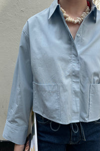 YASLee Cropped Blouse - Licht Blauw