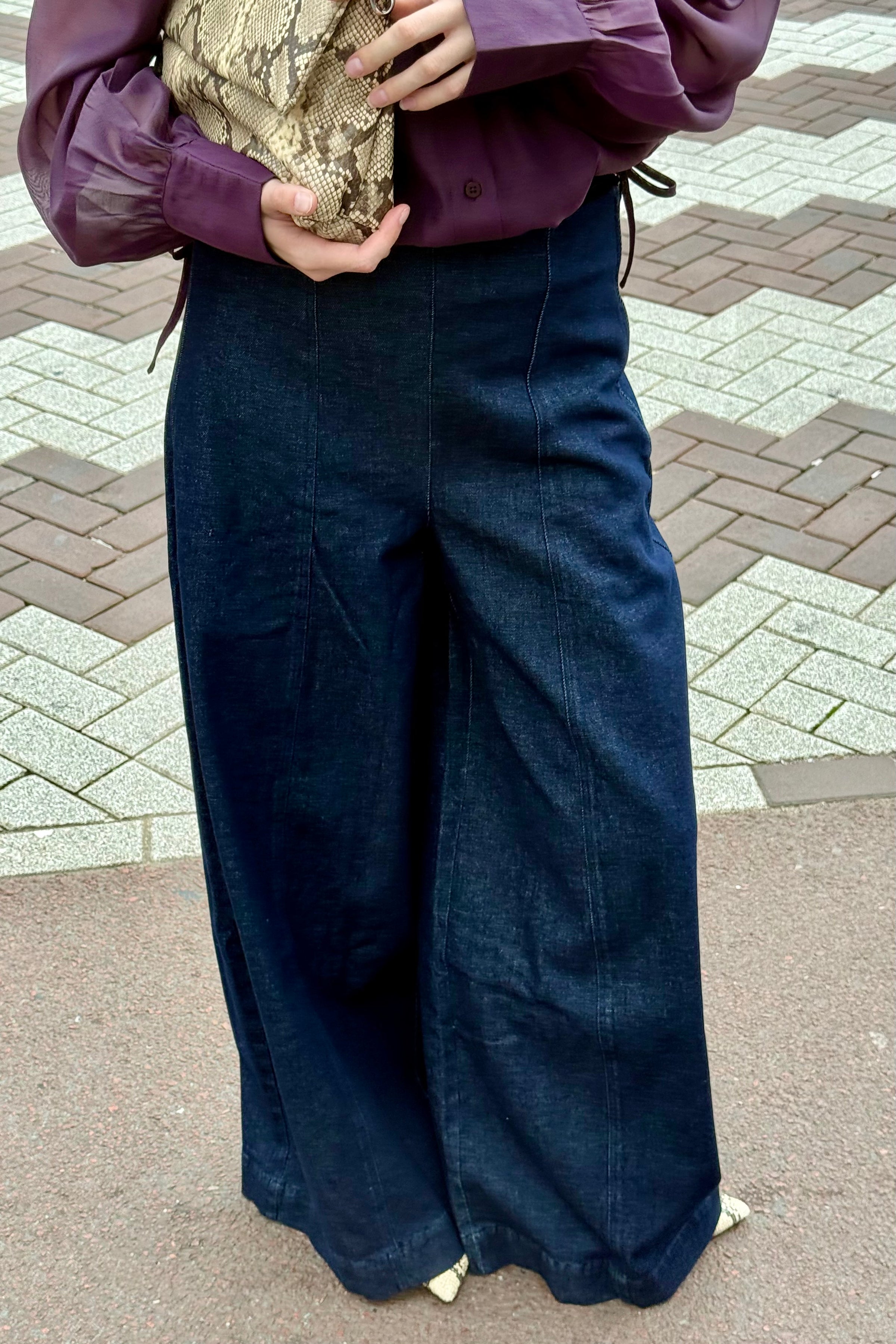 MerliCC Barrel Jeans - Donkerblauw