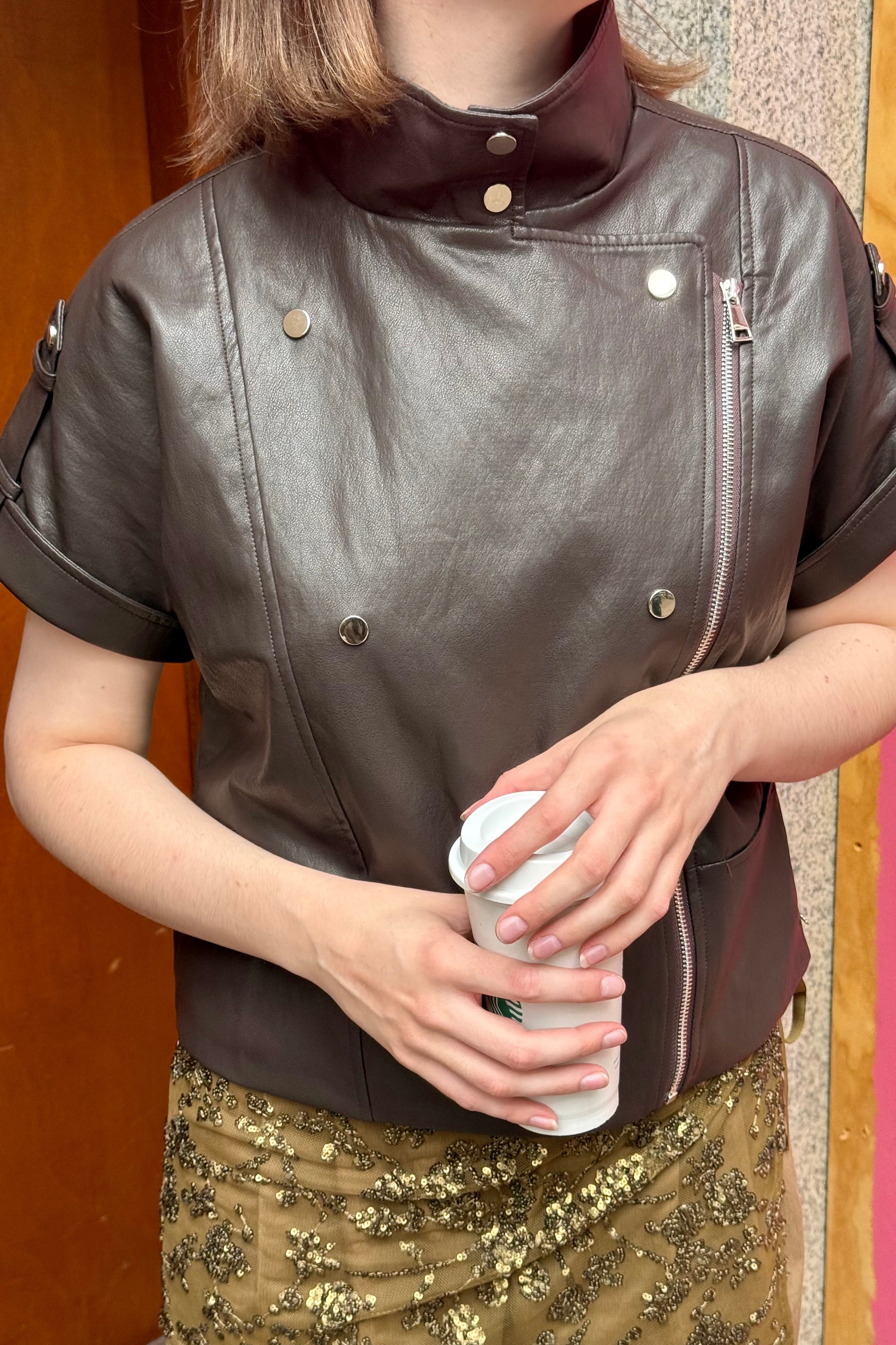 Lies Gilet - Bruin