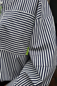 Shelma Blouse - Navy Gestreept