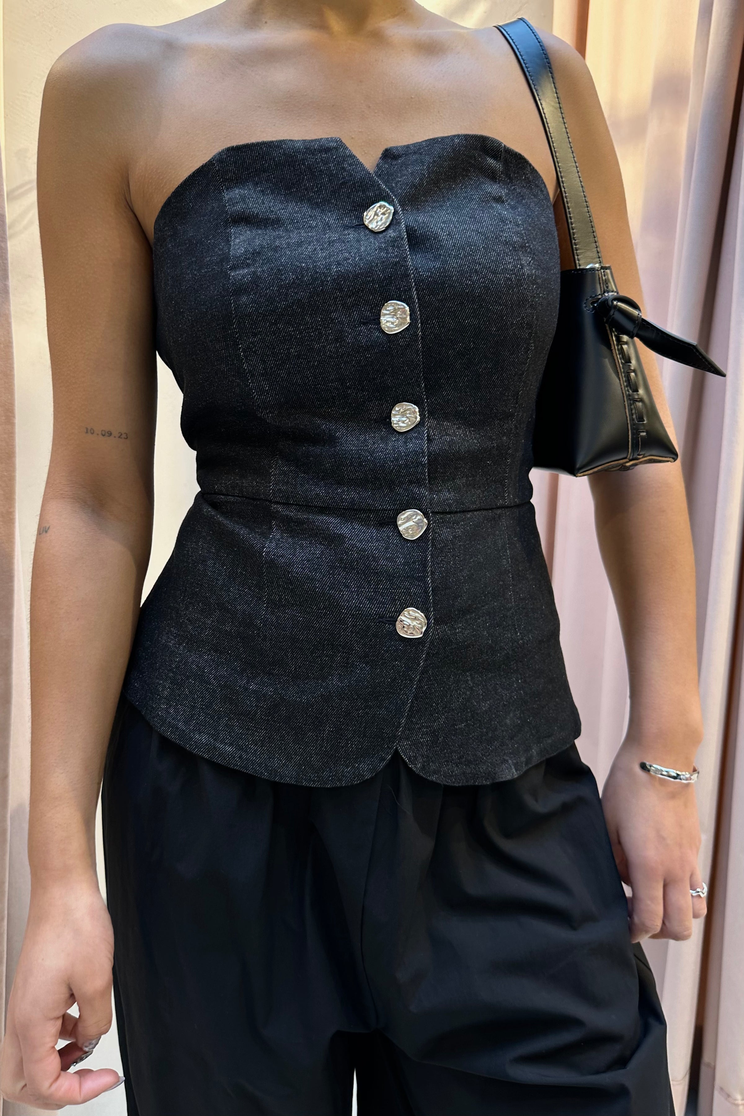 HelimaCC Corsage Top - Zwart