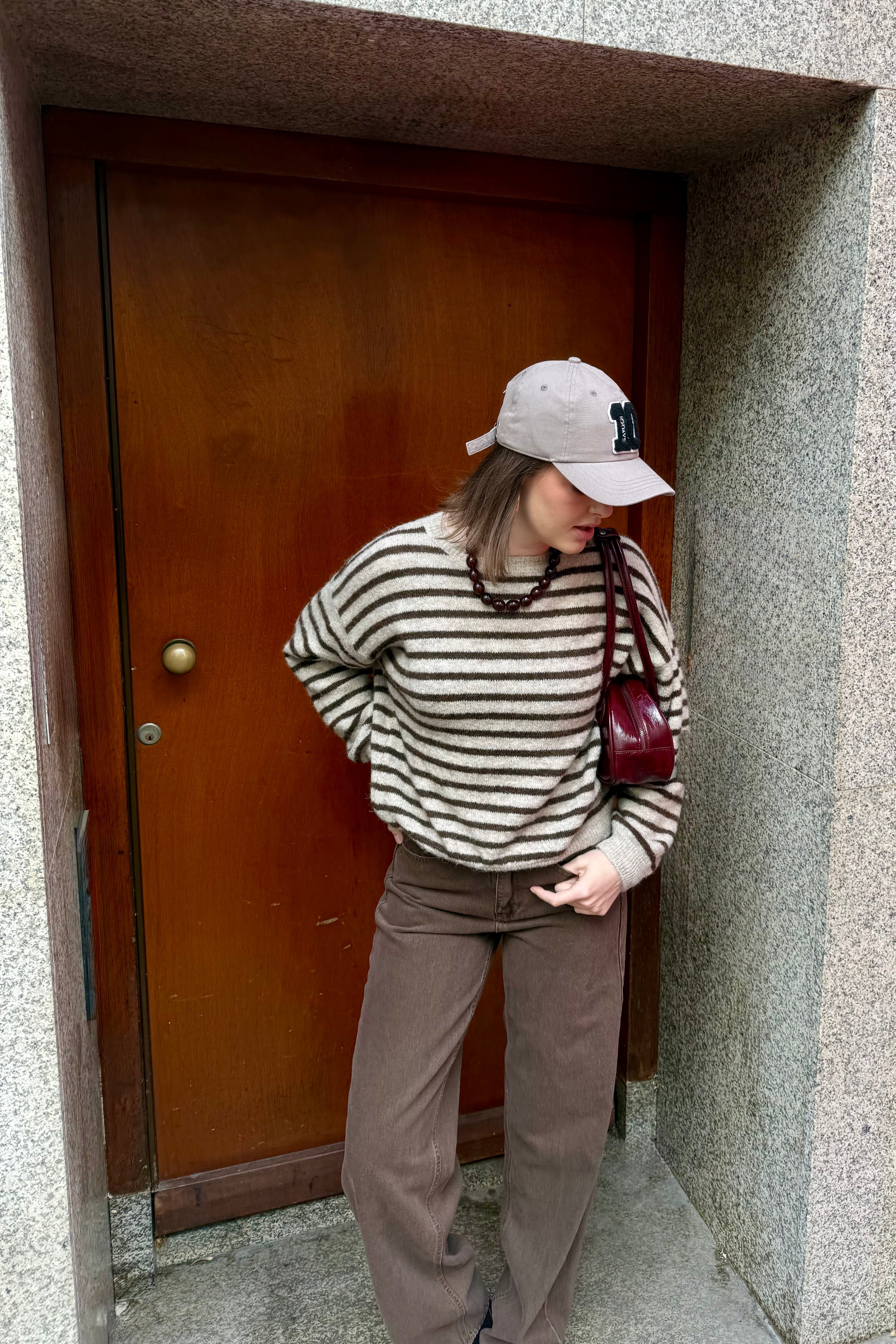 N-Mafalda Trui - Beige/Bruin