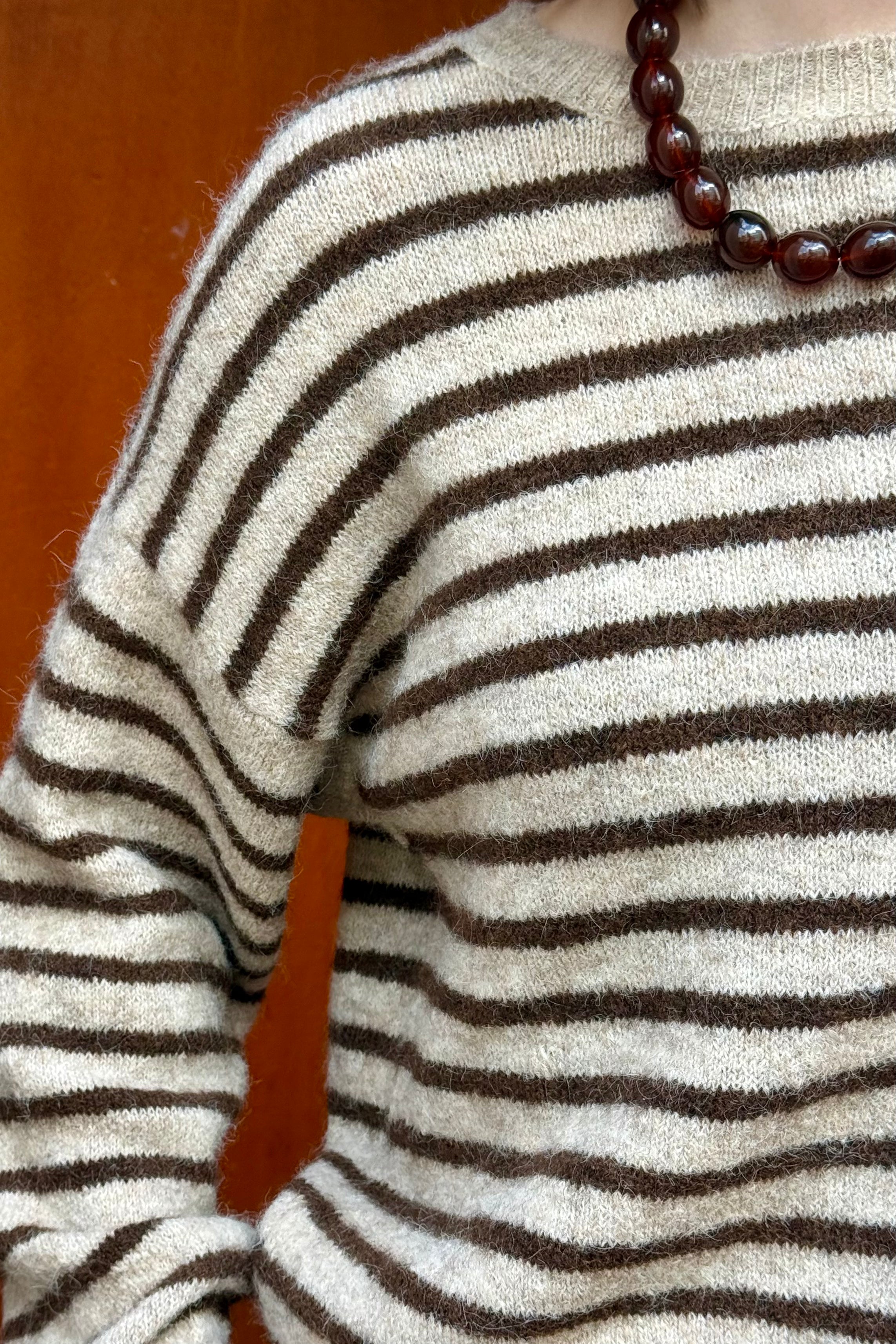 N-Mafalda Trui - Beige/Bruin