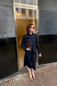 Tiria Pinstripe Blazer  - Navy