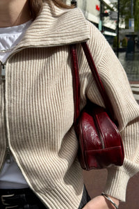 RowCC Zip Knit Vest - Crème