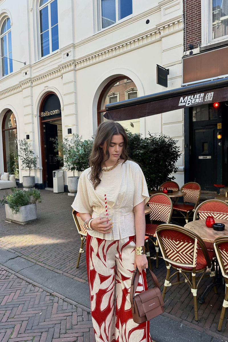 Arlette Palazzo Pants - Rood