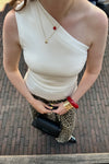 YASVenice One Shoulder Top - Wit
