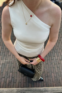 YASVenice One Shoulder Top - Wit