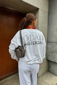 Pleated Sweater Back Stamp - Grijs