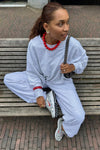 Pleated Sweater Back Stamp - Grijs