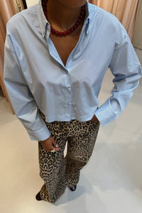 MSCHLiene Zenika Cropped Blouse - Blauw